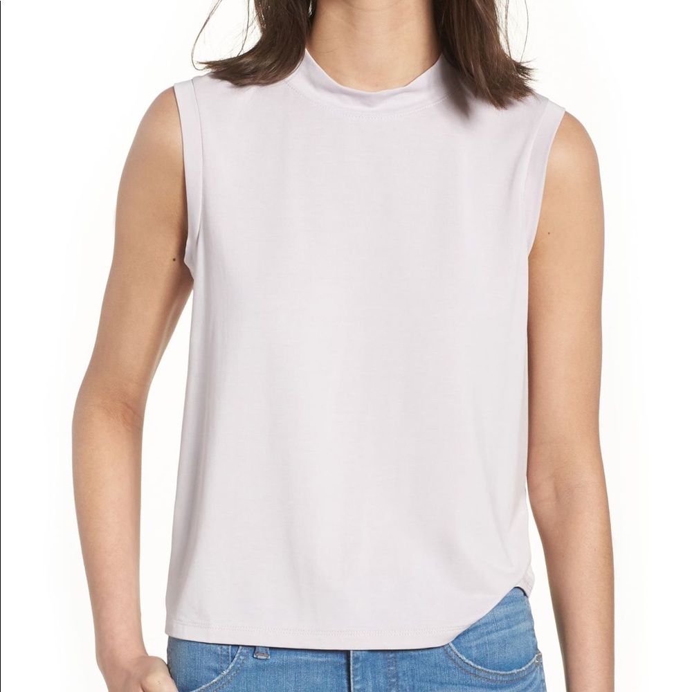 Madewell sandwashed mockneck tank top SzM